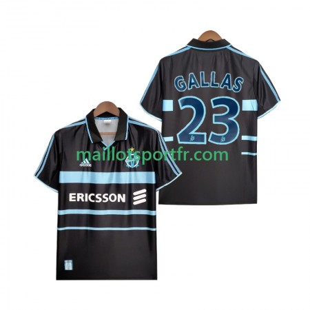 Maillot de Foot Olympique de Marseille Gallas 23 1999 2000 Retro Troisieme